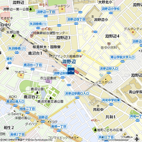 淵野辺駅南口付近の地図